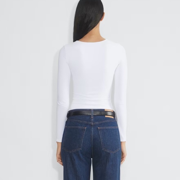 [NWT] Aritzia Contour Crew Hip Long-Sleeve Heather Charcoal Gray - Sz S - Picture 16 of 16